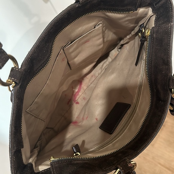 Coach Suede Shoulder Bag - Picture 3 of 4